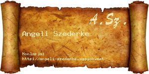 Angeli Szederke névjegykártya